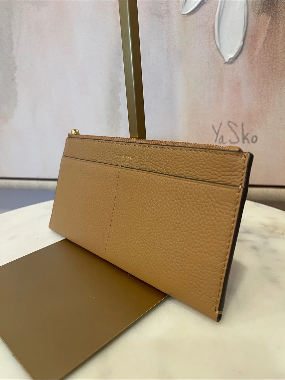 Tory Burch compact pebbled